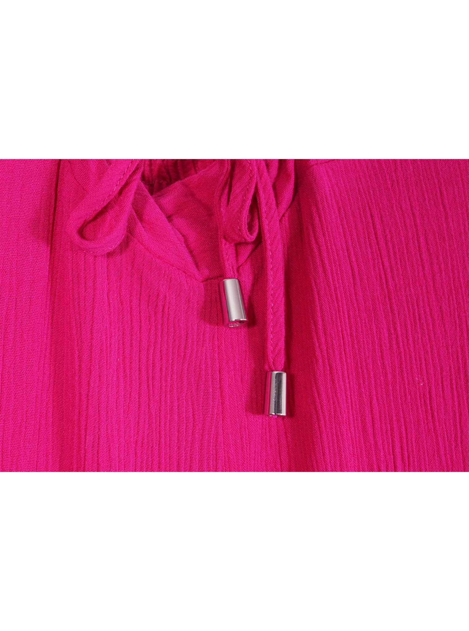 Pantalón fluido rosa ajuste metálico | Talla XL