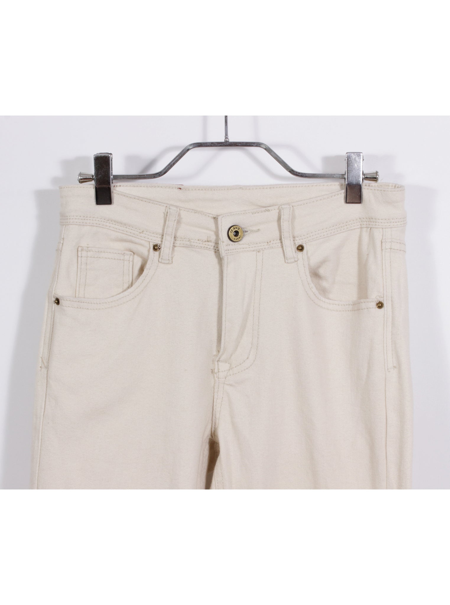 Jeans blanco skinny elasticado | Talla S