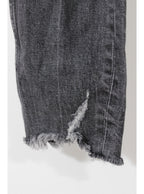 Jeans negro desgastado skinny tiro medio | Talla 44
