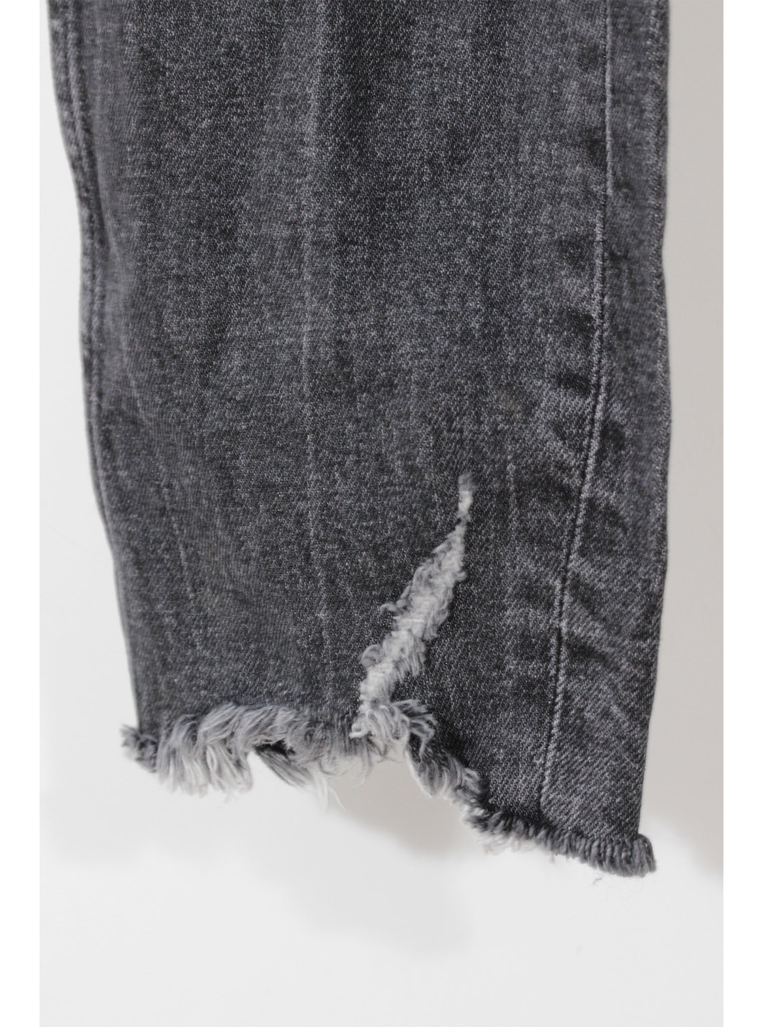 Jeans negro desgastado skinny tiro medio | Talla 44