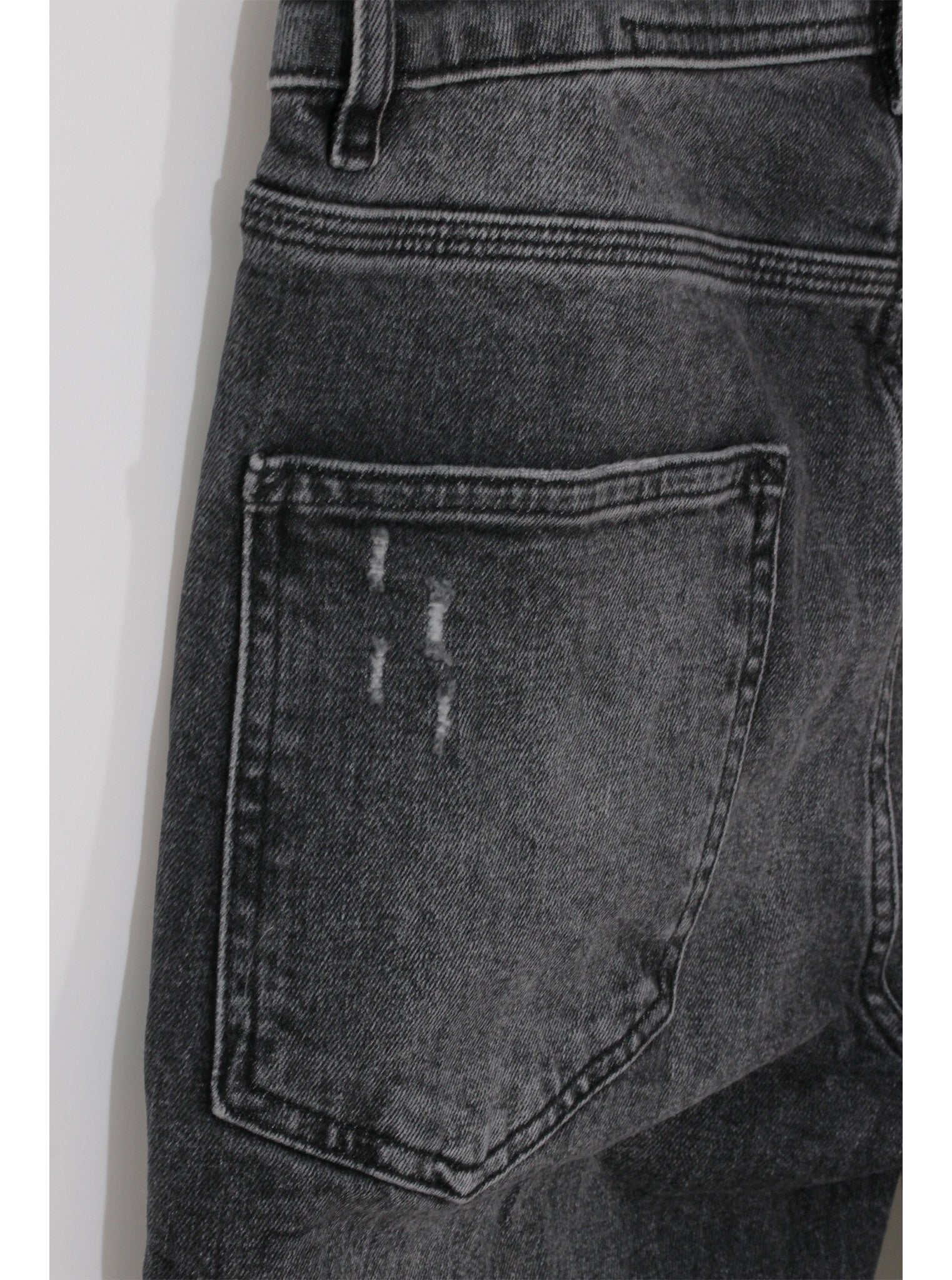 Jeans negro desgastado skinny tiro medio | Talla 44