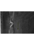 Jeans negro desgastado skinny tiro medio | Talla 44