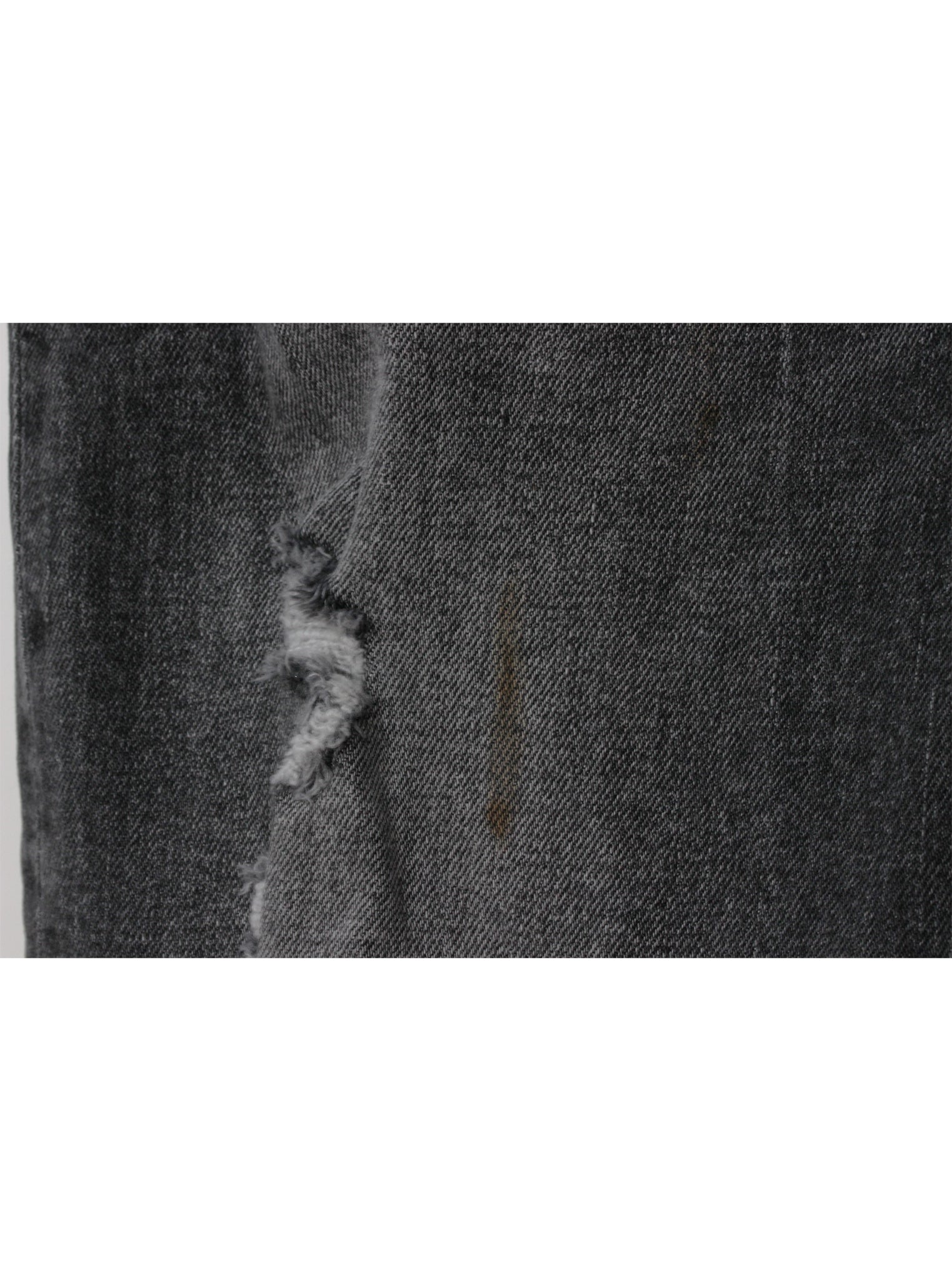 Jeans negro desgastado skinny tiro medio | Talla 44