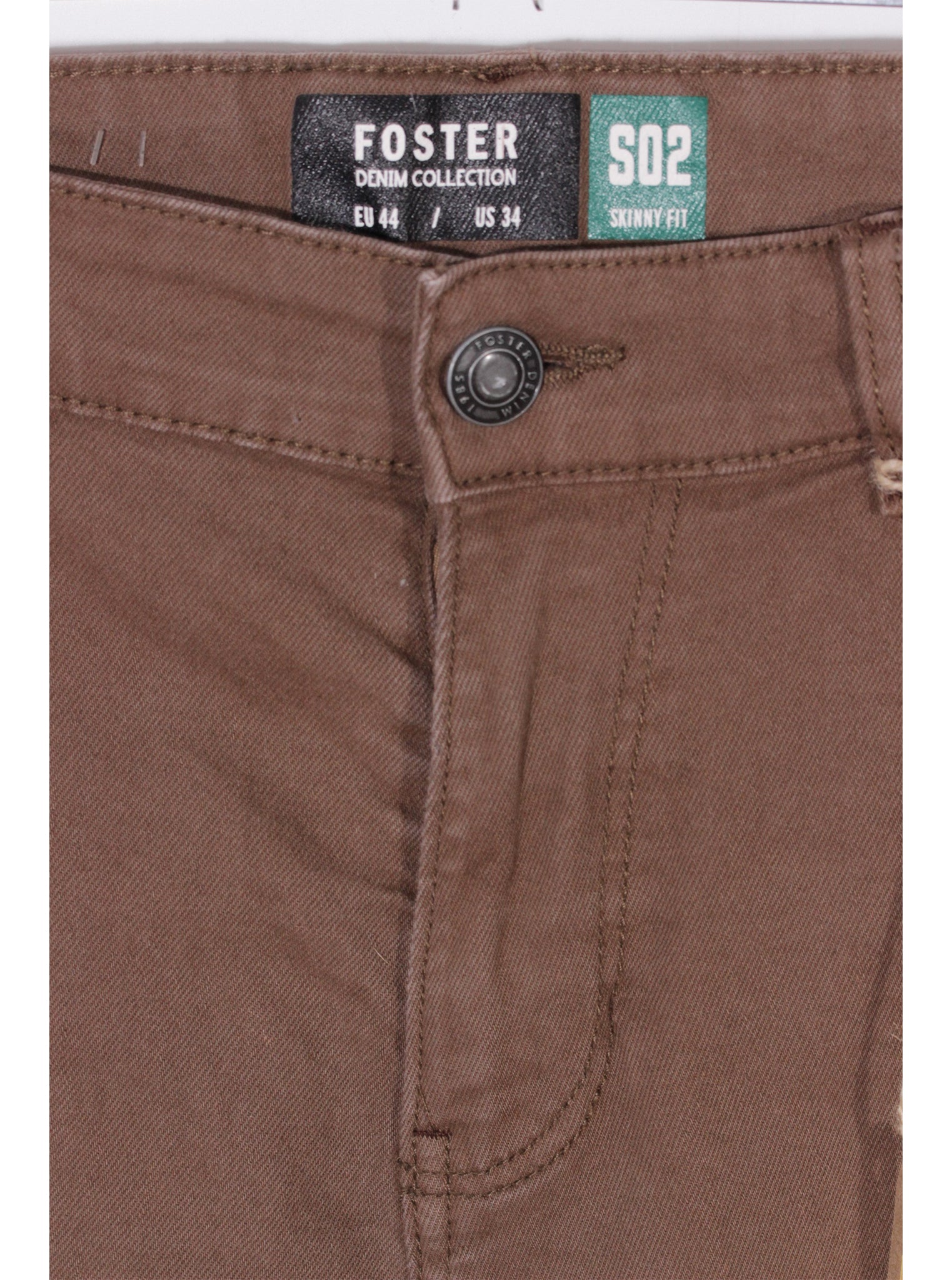 Jeans café slim fit tiro medio básico | Talla 44