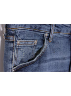 Jeans azul desgastado skinny tiro medio | Talla 44