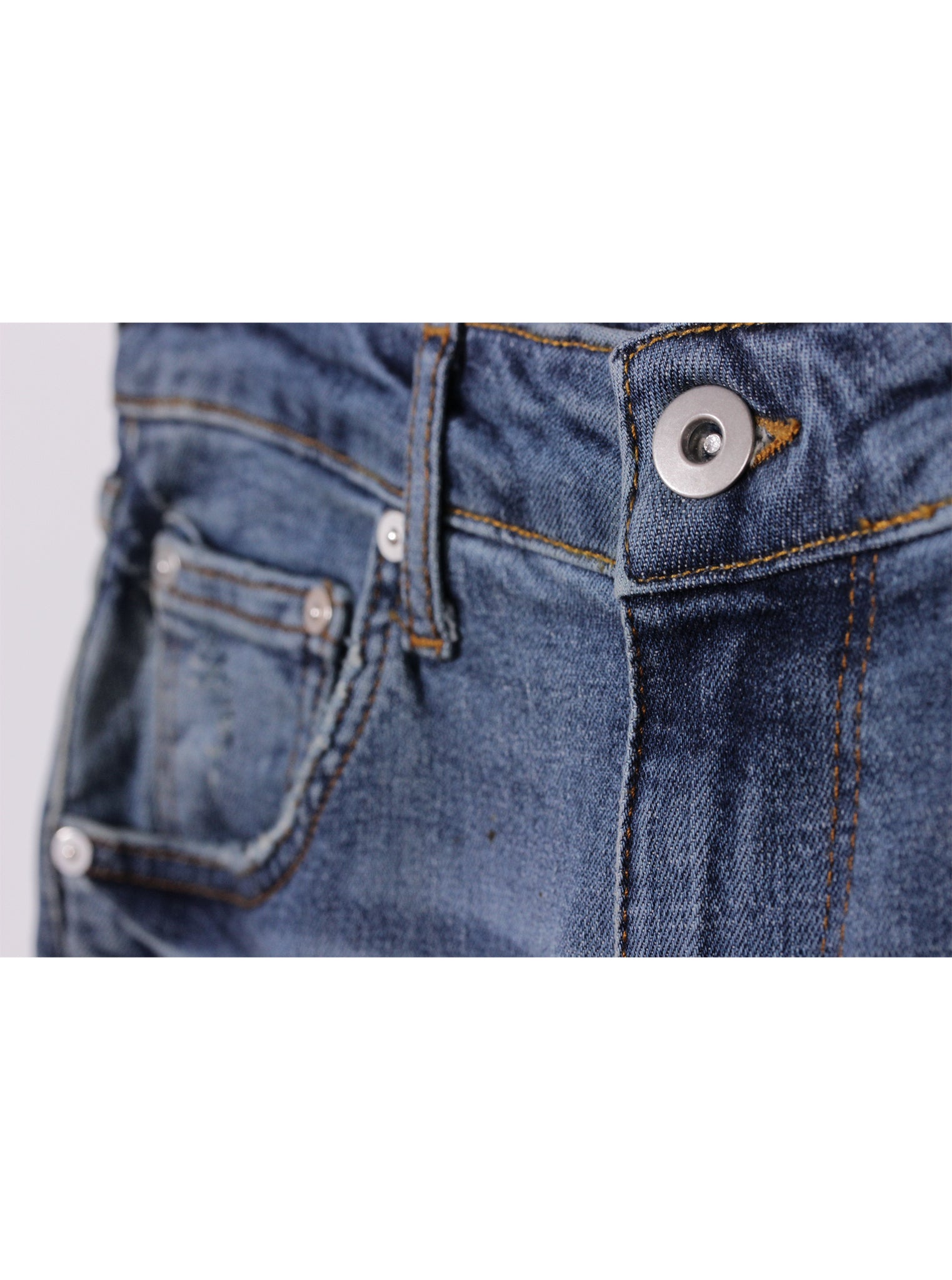Jeans azul desgastado skinny tiro medio | Talla 44