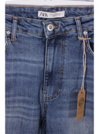 Jeans azul desgastado skinny tiro medio | Talla 44