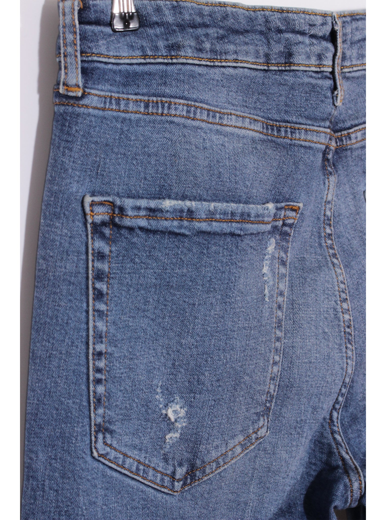 Jeans azul desgastado skinny tiro medio | Talla 44