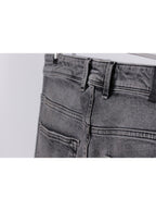 Jeans gris desgastado skinny tiro medio | Talla 44