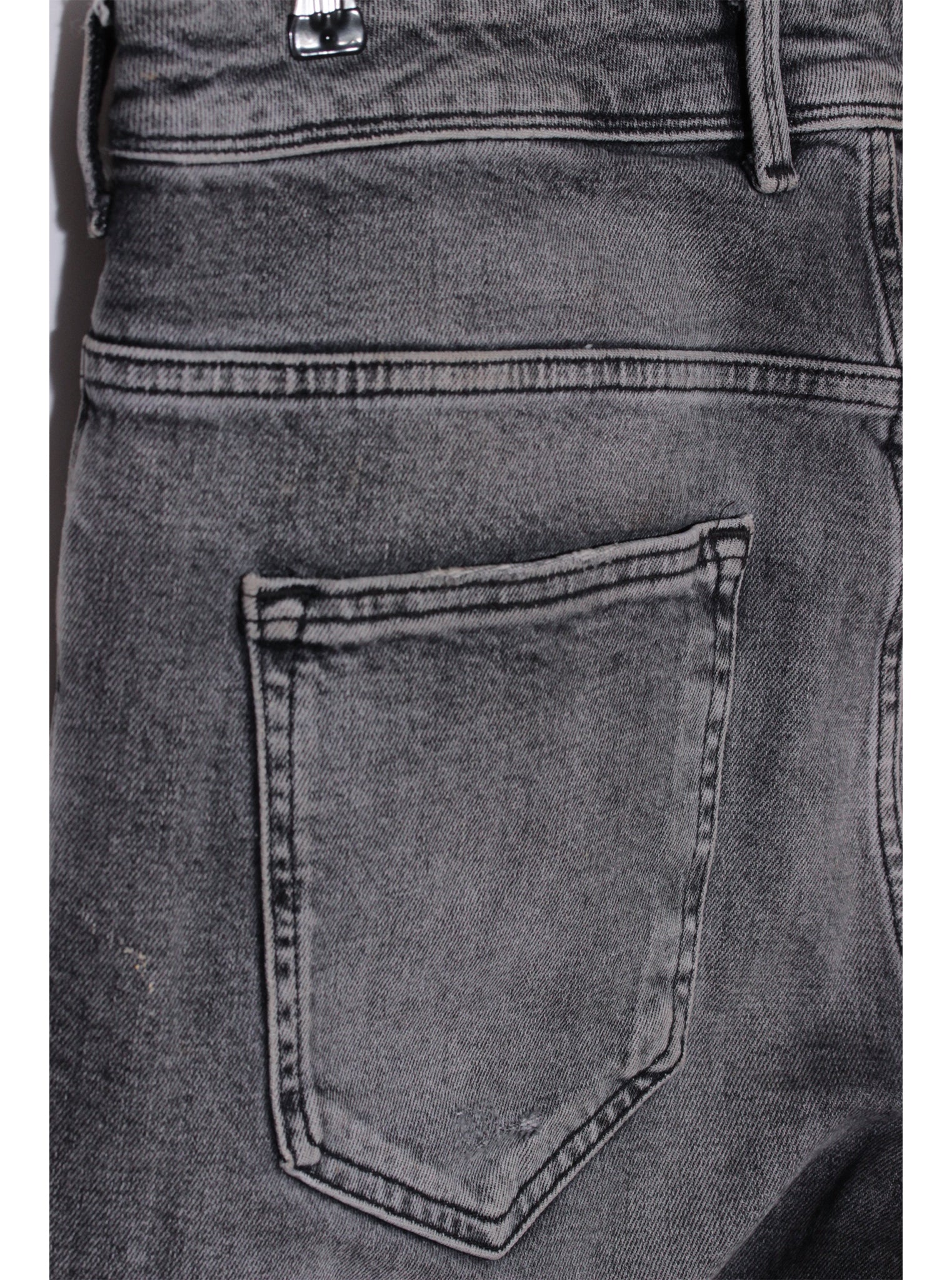 Jeans gris desgastado skinny tiro medio | Talla 44