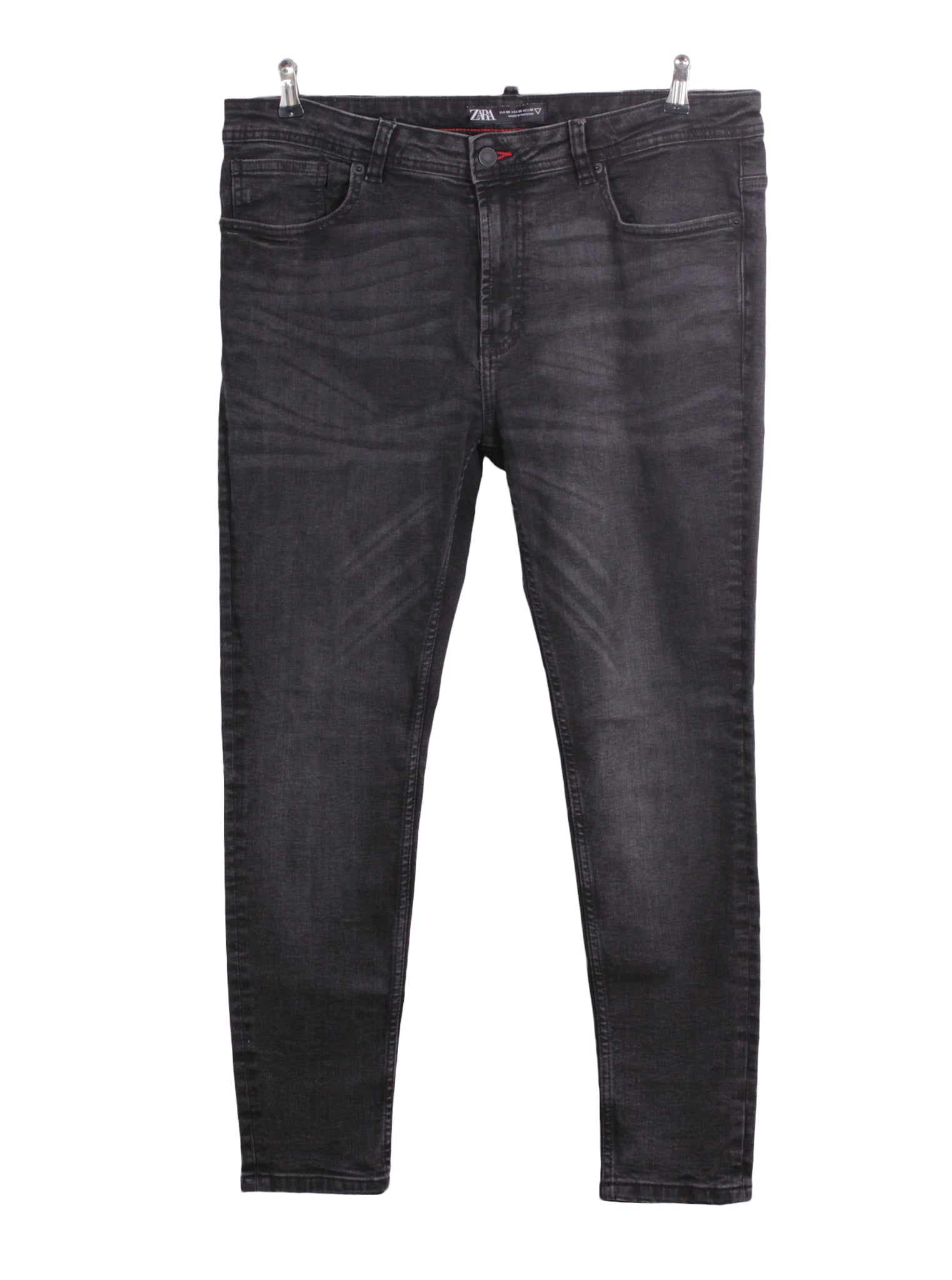 Jeans skinny negro desgastado | Talla 46