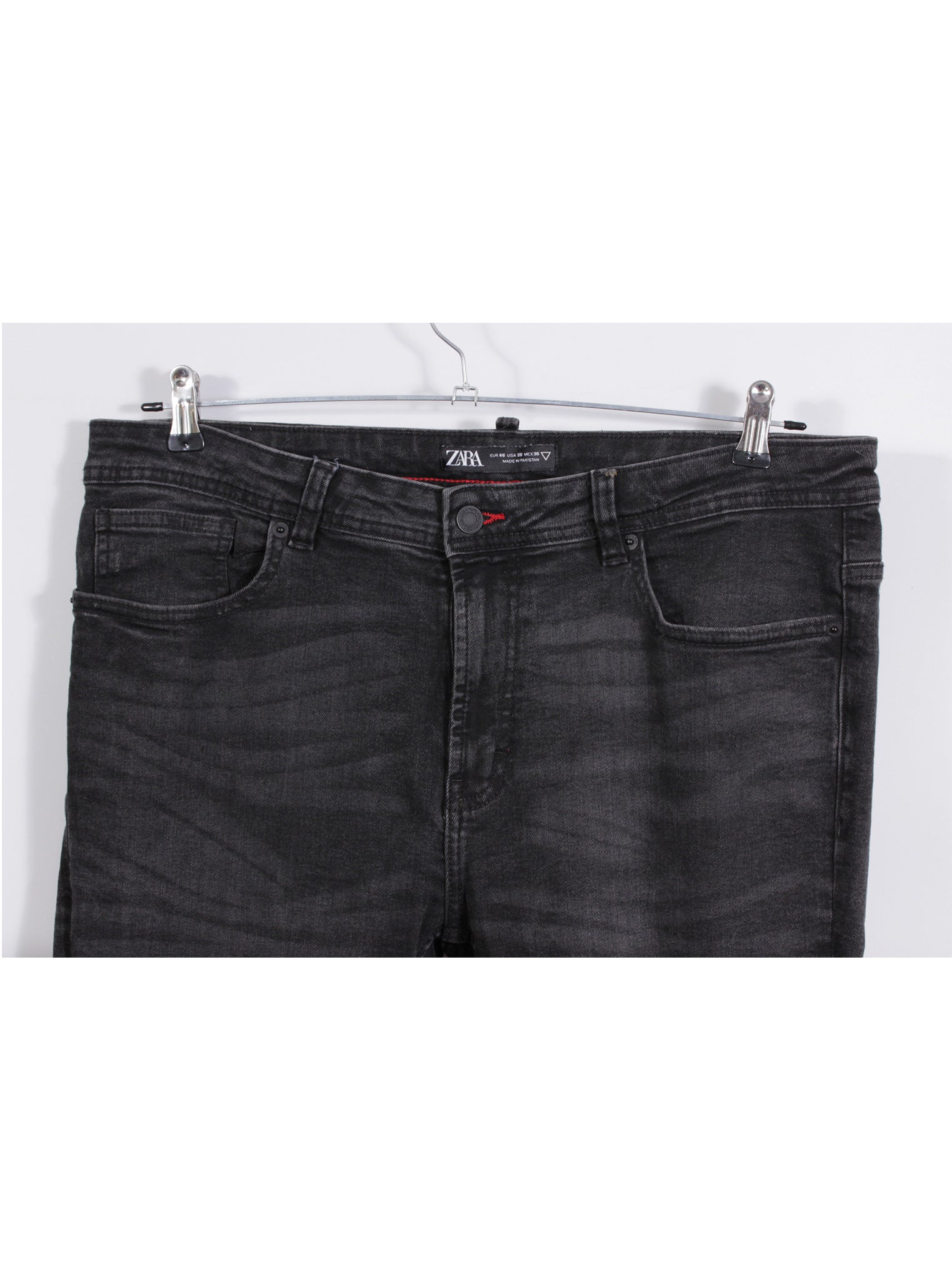 Jeans skinny negro desgastado | Talla 46