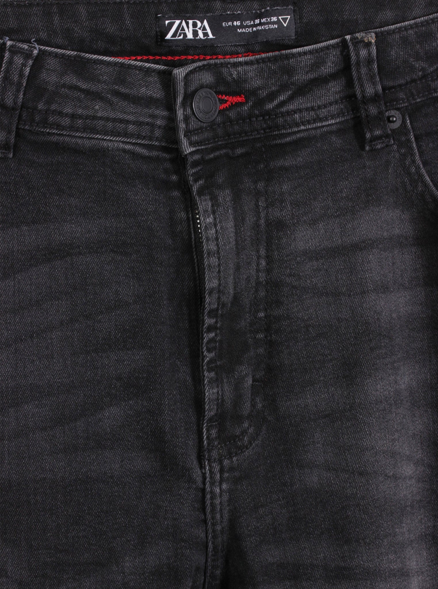 Jeans skinny negro desgastado | Talla 46
