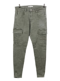Pantalón cargo verde bolsillos laterales ajuste tobillo | Talla 44