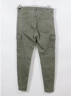 Pantalón cargo verde bolsillos laterales ajuste tobillo | Talla 44