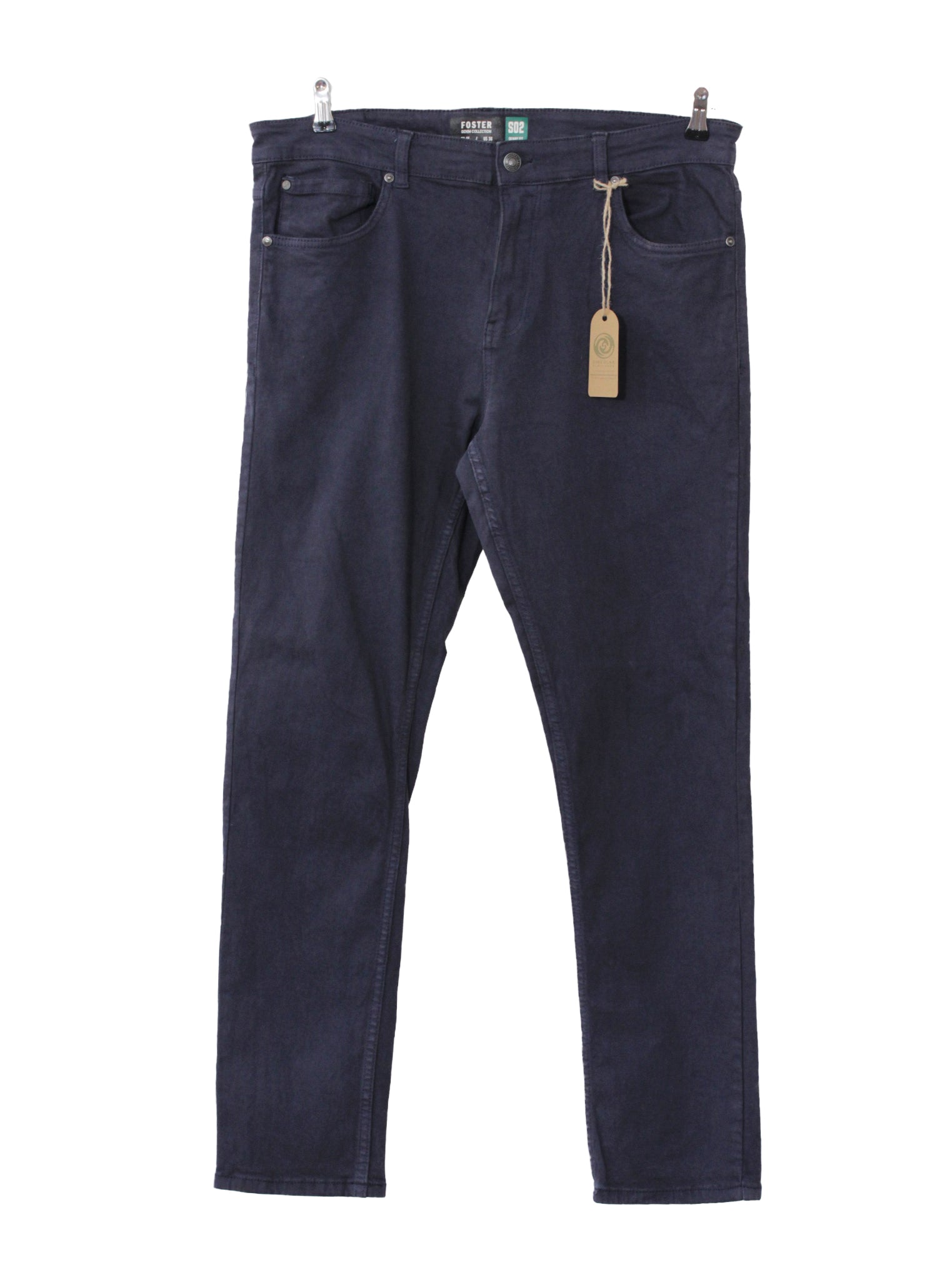 Jeans azul oscuro slim tiro medio uso casual | Talla 46