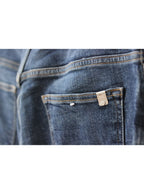 Jeans azul lavado recto tiro medio clásico | Talla 44