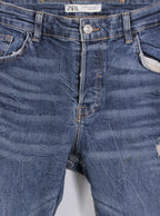 Jeans slim fit desgastados azul claro | Talla 44