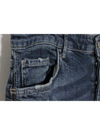 Jeans skinny desgastados tiro medio | Talla 44