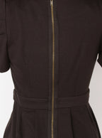 Vestido Corto Manga Abullonada | Talla M