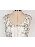 Vestido Corto Cuadro Texturado | Talla L