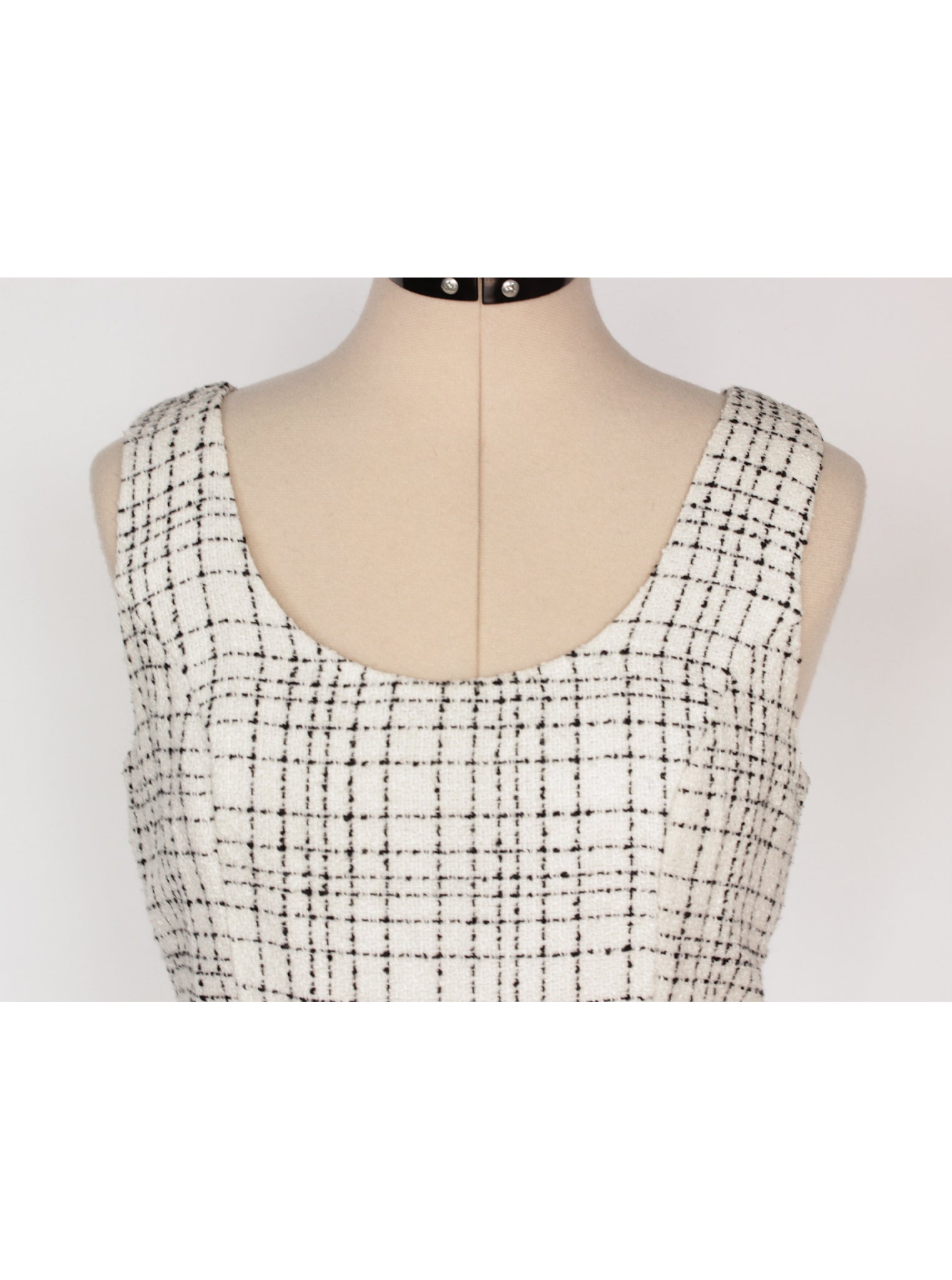 Vestido Corto Cuadro Texturado | Talla L