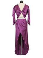 Vestido satinado corte frontal | Talla M