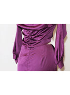 Vestido satinado corte frontal | Talla M