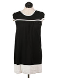 Vestido recto bicolor manga corta | Talla S