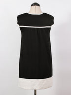 Vestido recto bicolor manga corta | Talla S