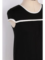 Vestido recto bicolor manga corta | Talla S