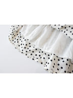 Falda estampado lunares pretina fruncida corte amplio | Talla S-M