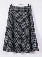 Falda midi cuadrillé evasé | Talla S