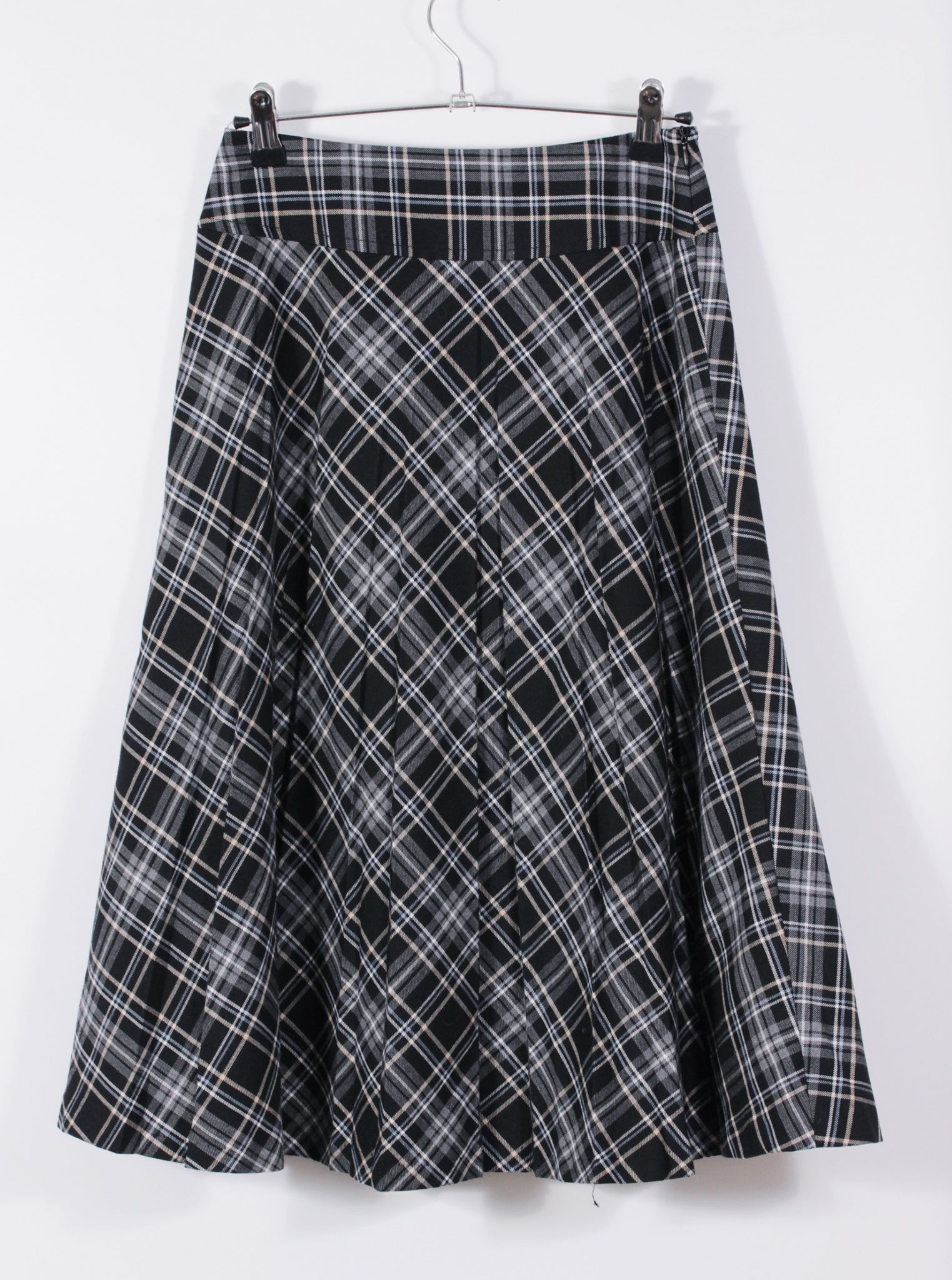 Falda midi cuadrillé evasé | Talla S