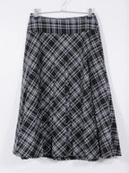 Falda midi cuadrillé evasé | Talla S