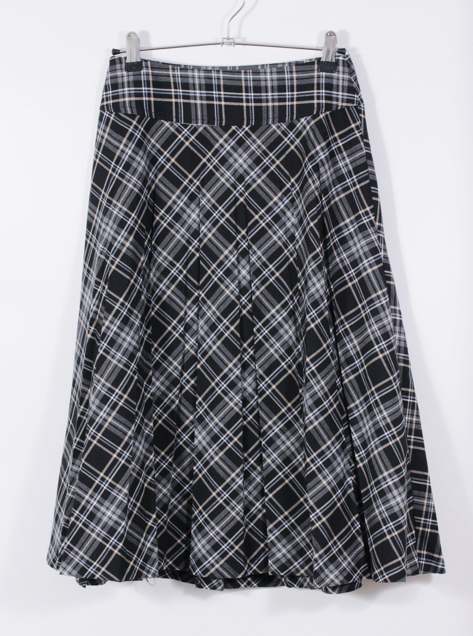 Falda midi cuadrillé evasé | Talla S