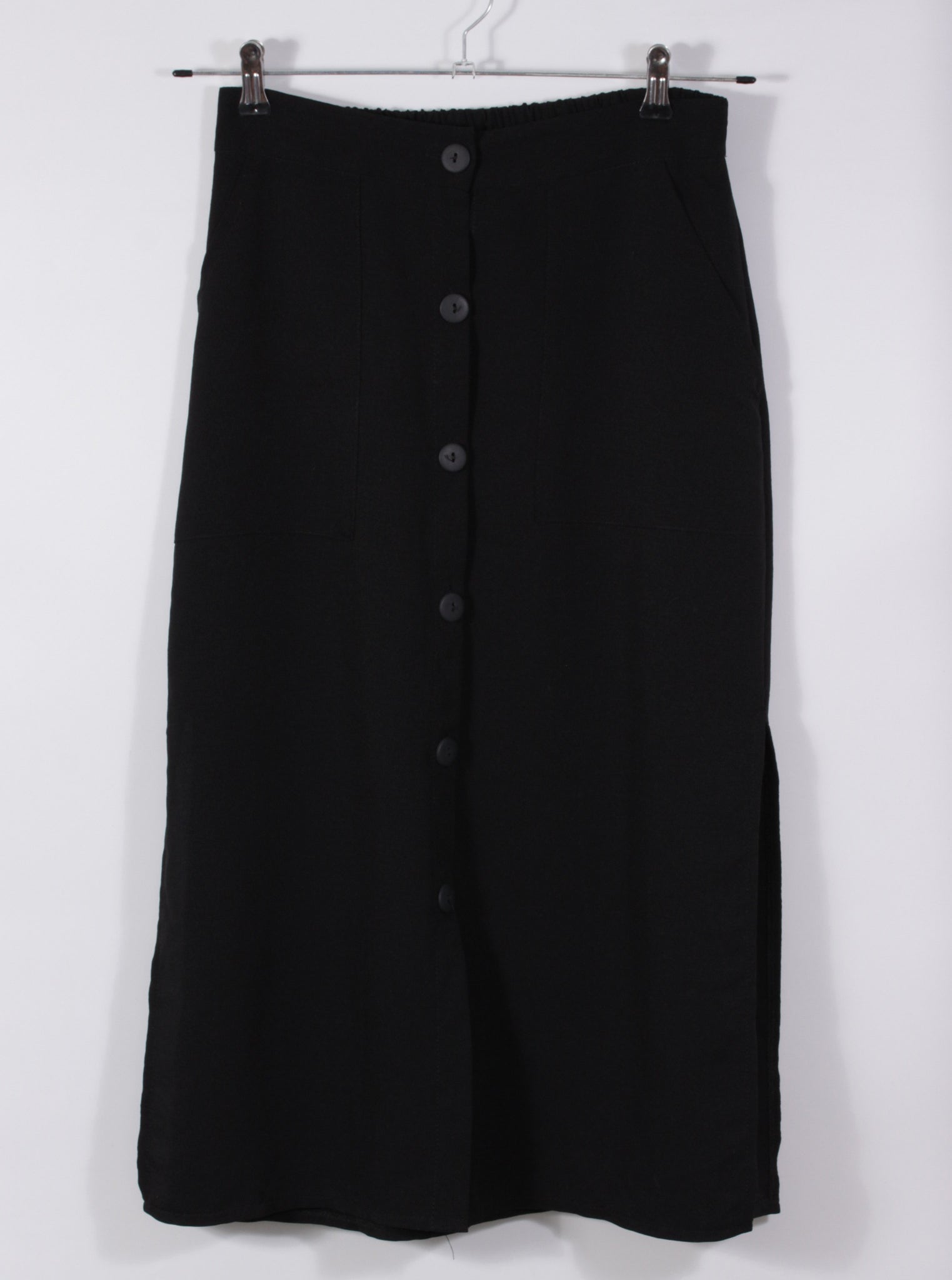 Falda midi abotonada con bolsillos | Talla Única