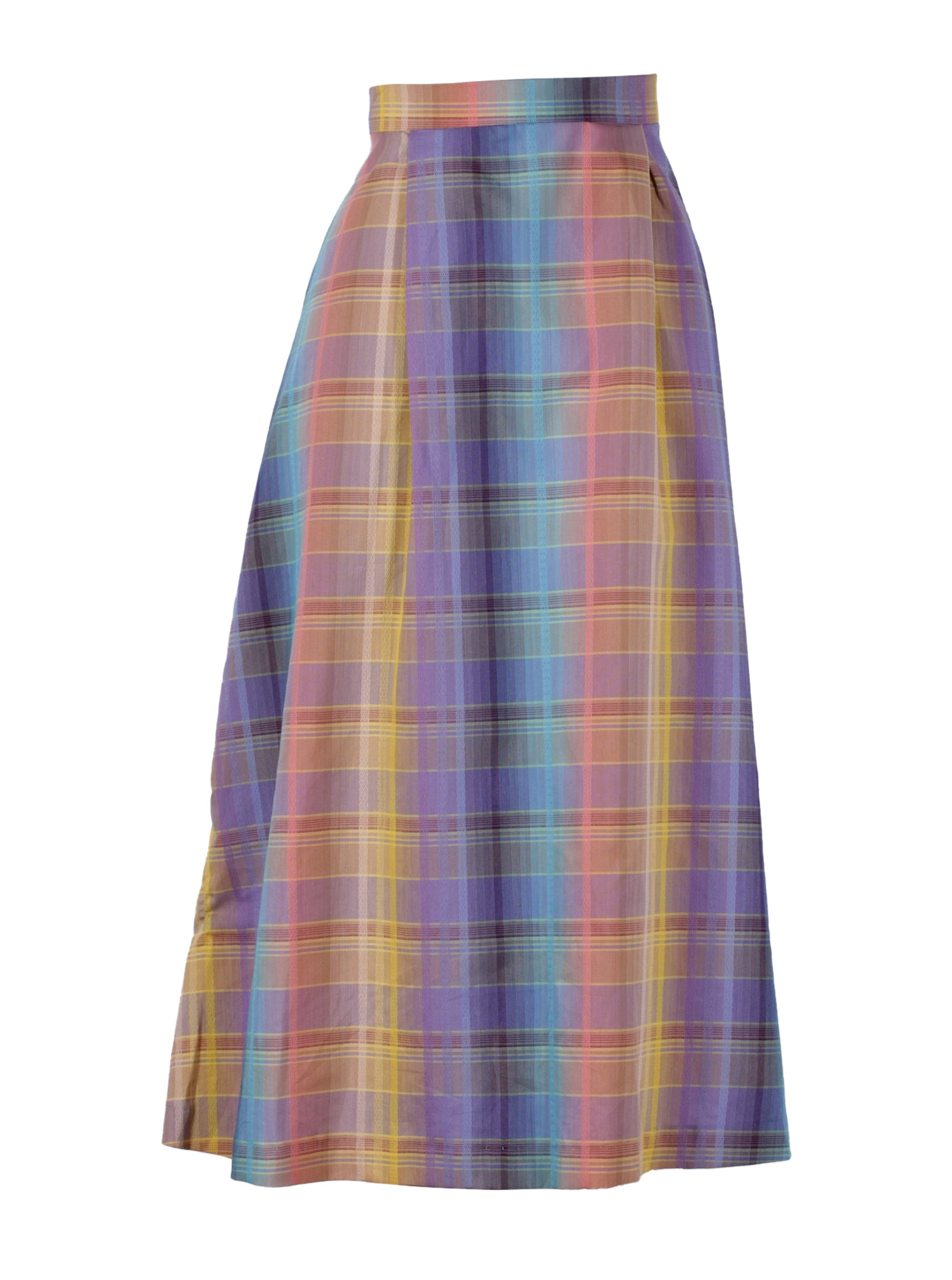 Falda larga cuadrillé multicolor | Talla M aprox.