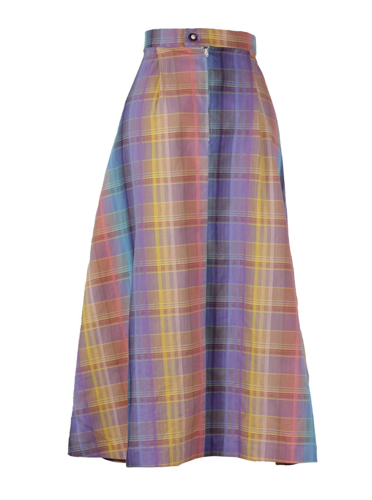 Falda larga cuadrillé multicolor | Talla M aprox.