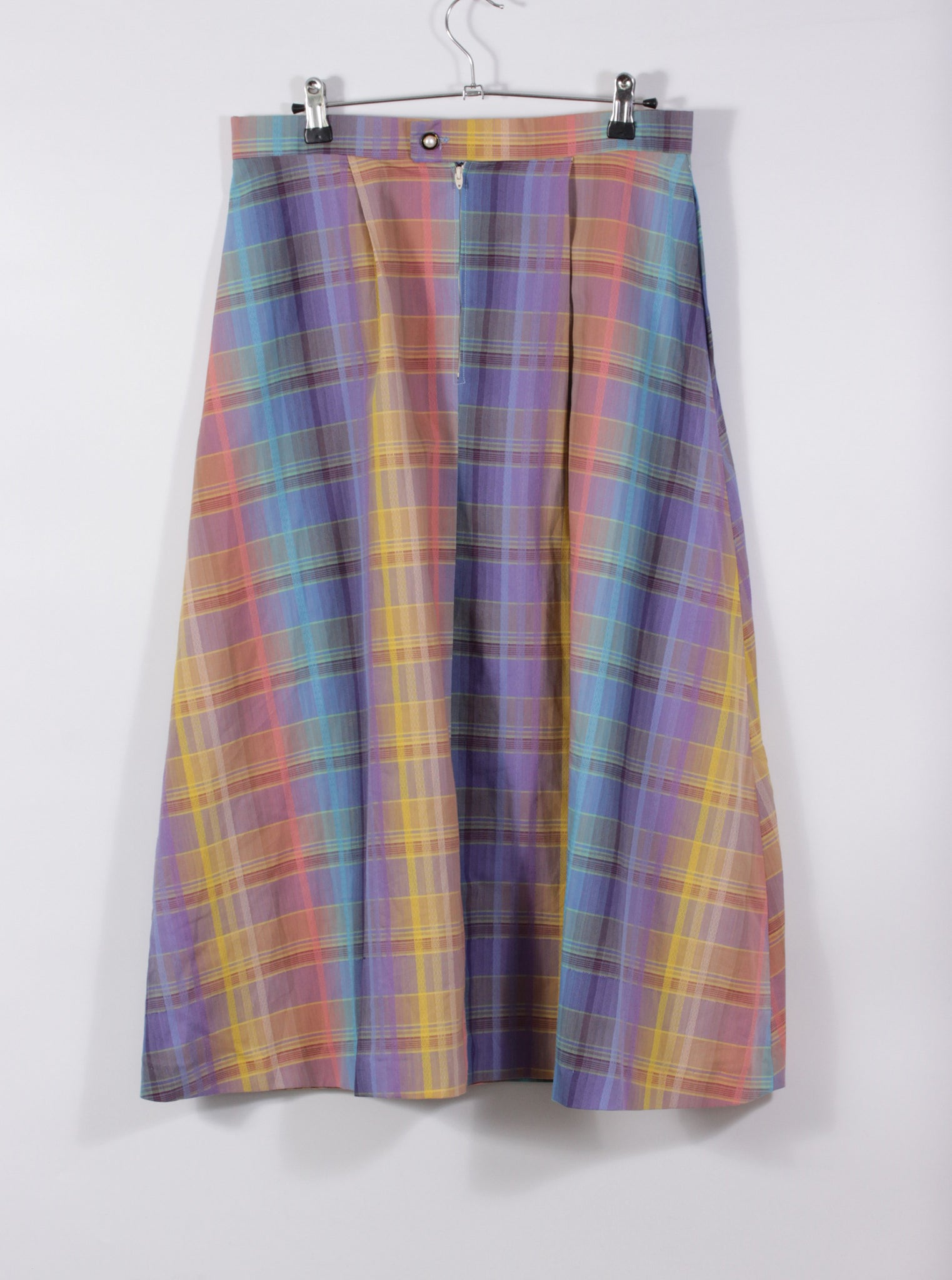 Falda larga cuadrillé multicolor | Talla M aprox.