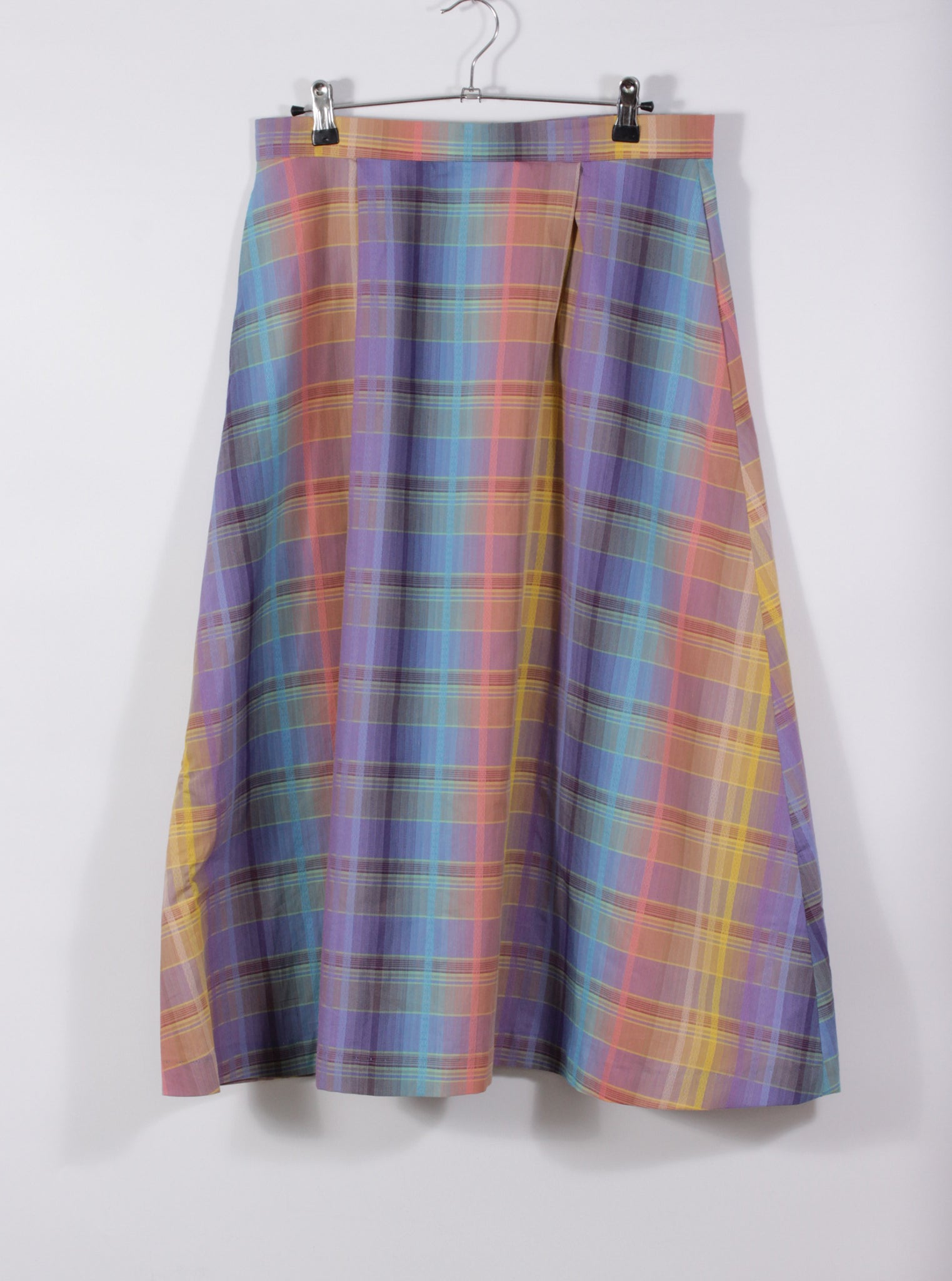 Falda larga cuadrillé multicolor | Talla M aprox.