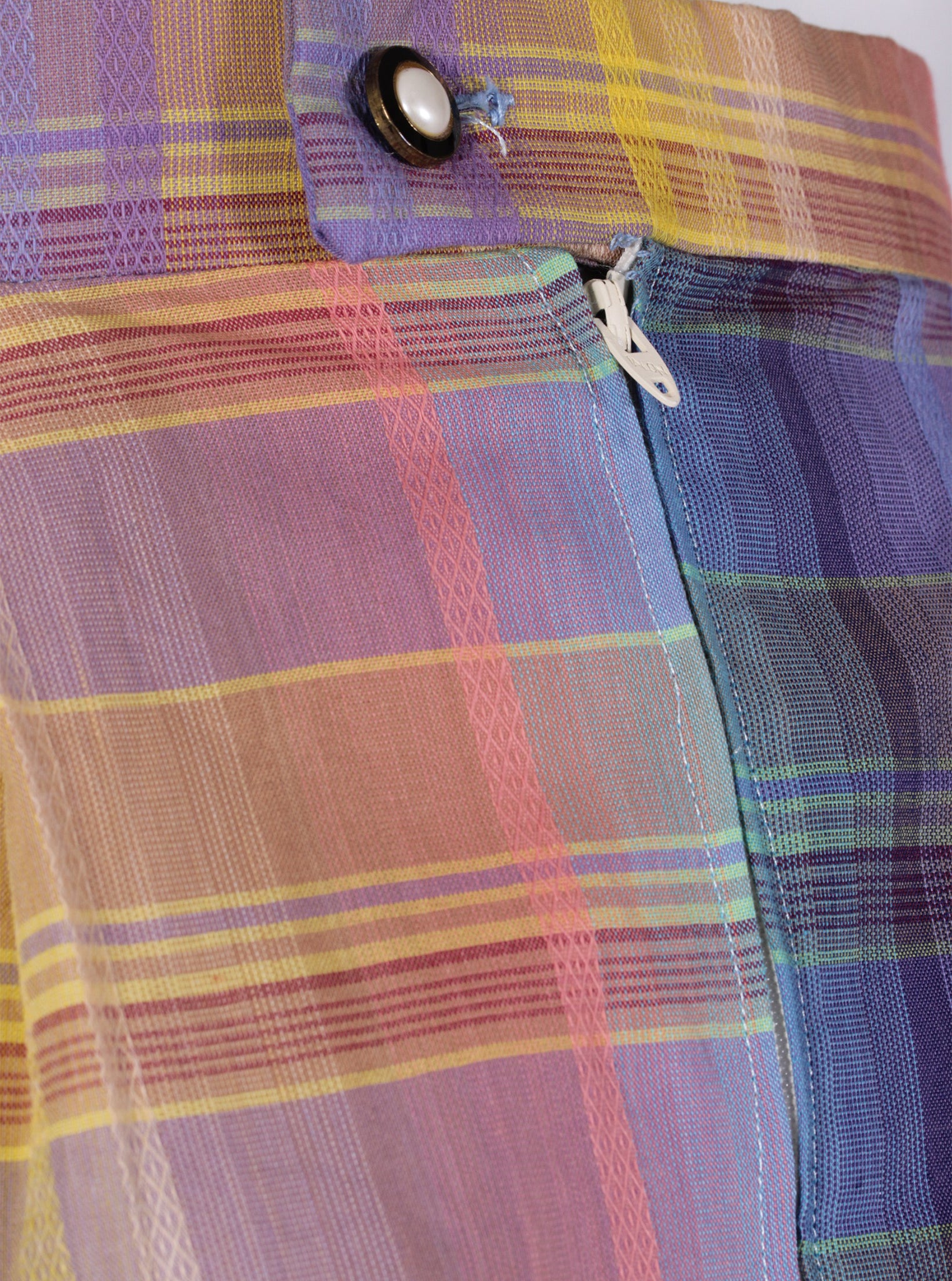 Falda larga cuadrillé multicolor | Talla M aprox.