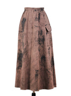 Falda midi textura fluida pretina elasticada | Talla 46