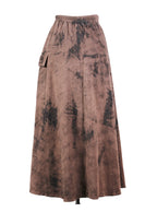 Falda midi textura fluida pretina elasticada | Talla 46