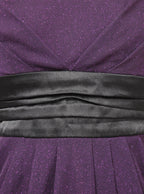 Vestido corto strapless morado con brillo | Talla L