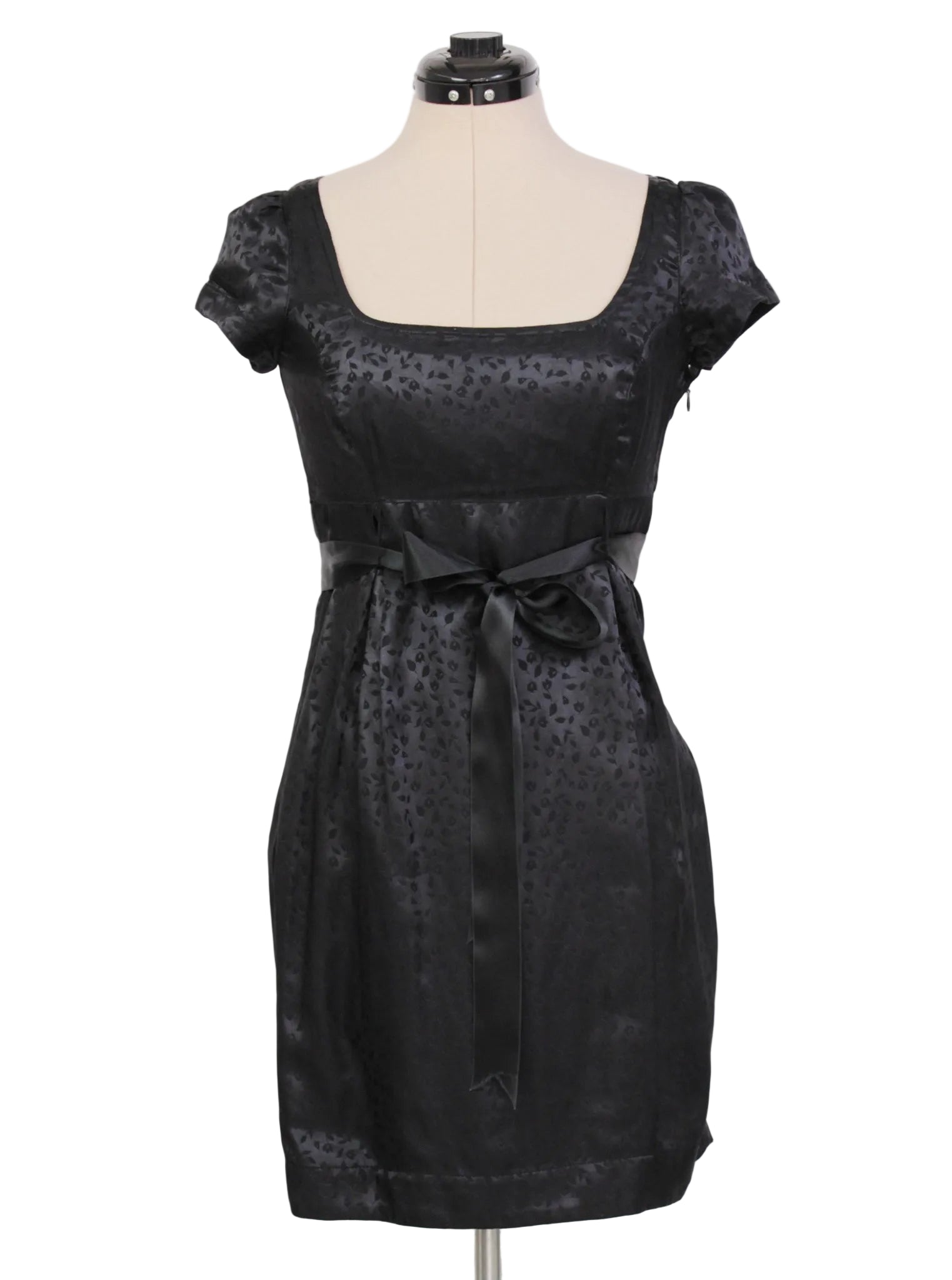 Vestido ajustado de manga corta con lazo en la cintura | Talla M