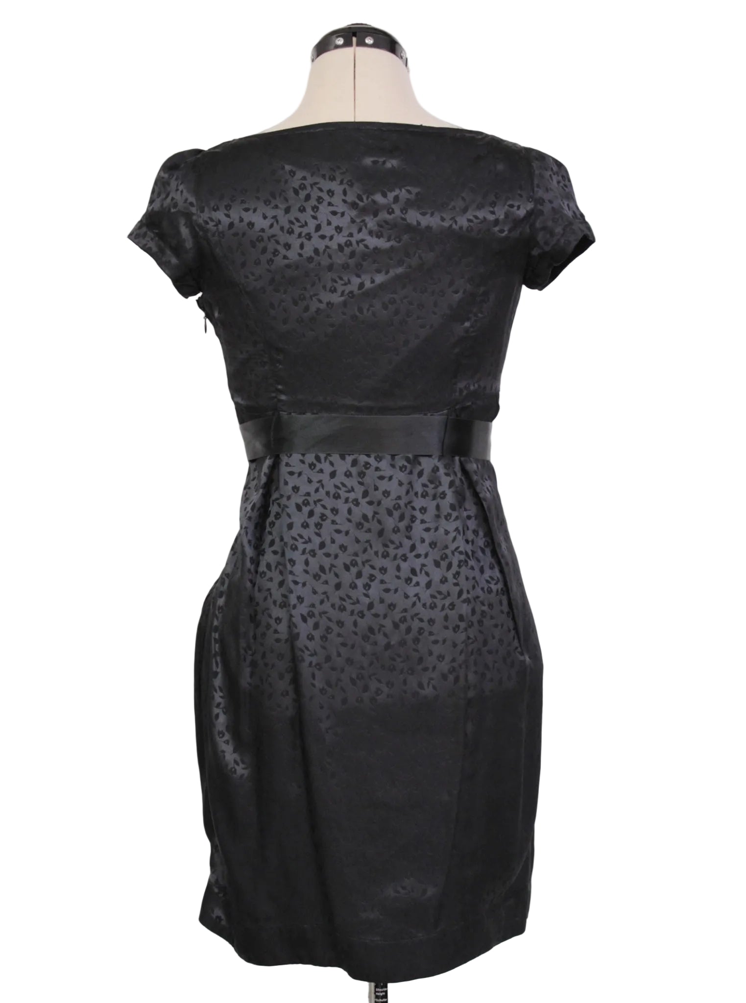 Vestido ajustado de manga corta con lazo en la cintura | Talla M