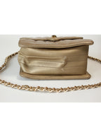 Cartera acolchada cadena metálica broche giratorio
