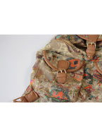 Mochila estampado paisley bolsillos frontales hebillas