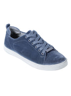 Zapatillas terciopelo azul suela blanca | Talla 38